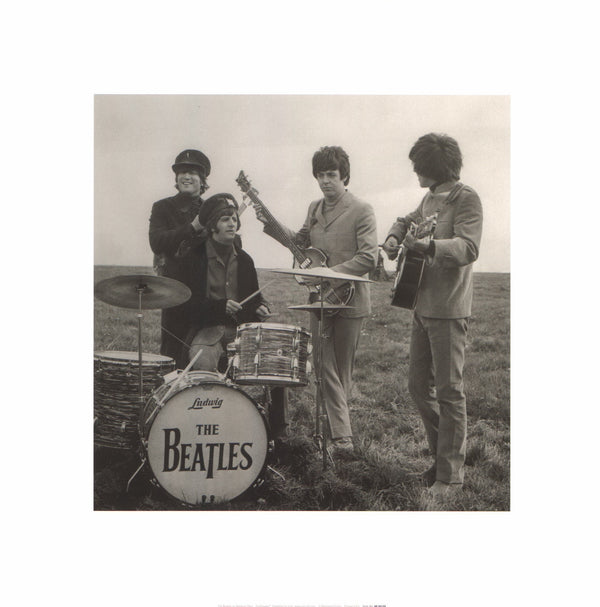 The Beatles on Salisbury Plain - 16 X 16 Inches (Art Print)