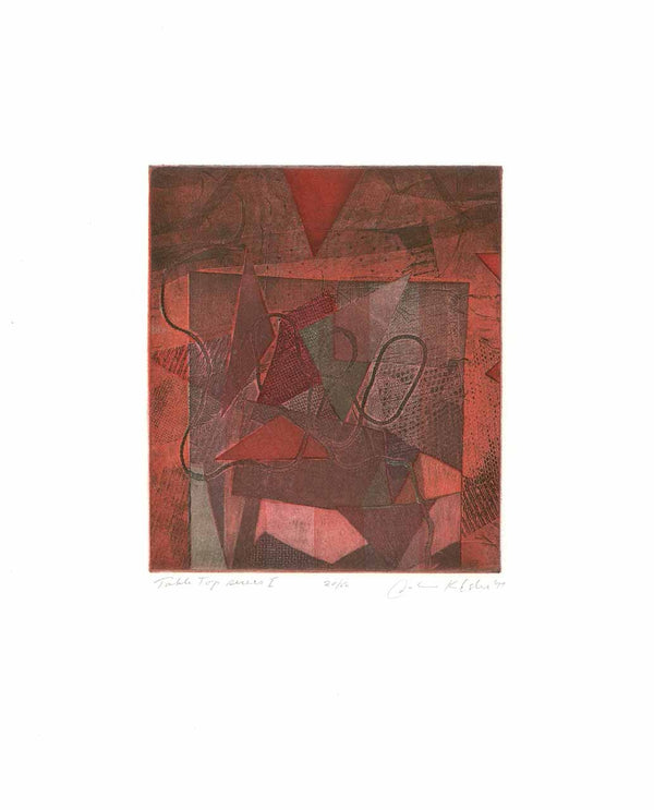 Table Top Series I, 1977 by John K. Esler - 15 X 18 Inches (Etching Titled, Numbered & Signed) 20/50
