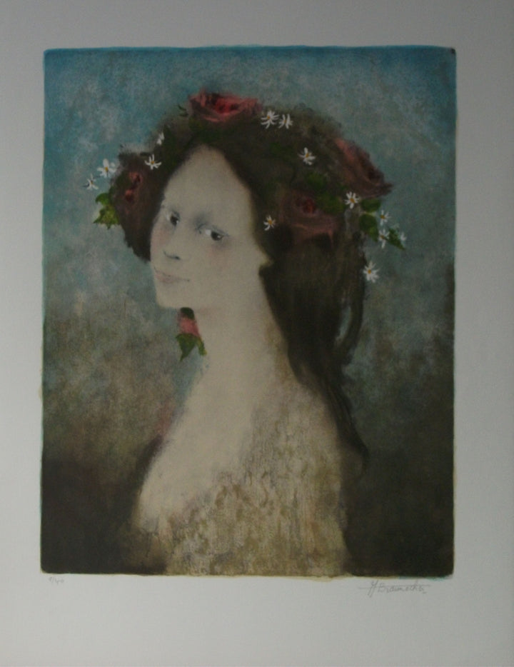 Princesse Fleurie by Andre Braunecker - 22 X 30 Inches (Litho, Numbered & Signed) 15/250