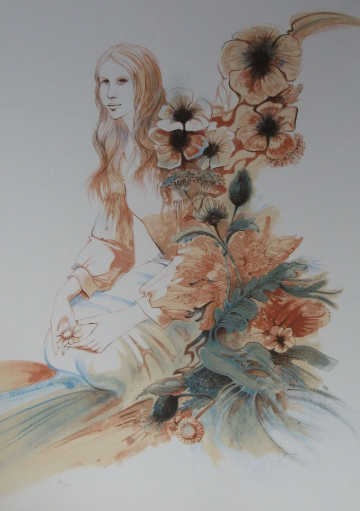 Anemone by Paul Dauce - 21 X 29 Inches (Litho Titled, Numbered & Signed) 70/200