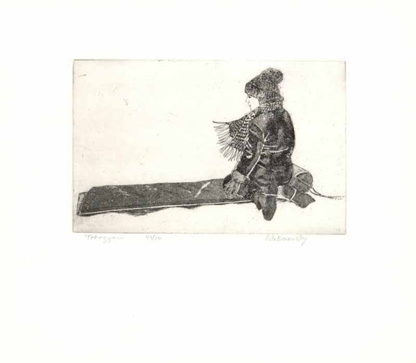 Toboggan by Rita Briansky - 15 X 17 Inches (Etching Numbered & Signed) 42/50