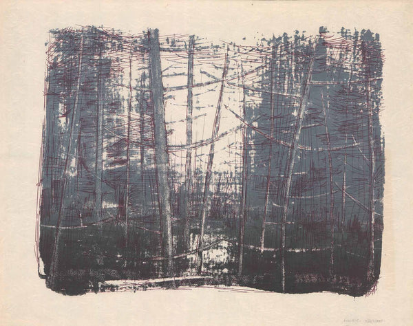Trees by Peter Markgraf - 21 X 26 Inches (Original Serigraph Signed)