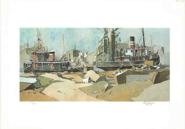 The Port by Arto Yuzbasiyan - 16 X 24 Inches (Lithograph Numbered & Signed) 26/500