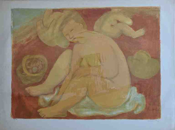 Baigneuse by Maurice-Louis Savin - 22 X 30 Inches (Lithograph Numbered & Signed) 52/120