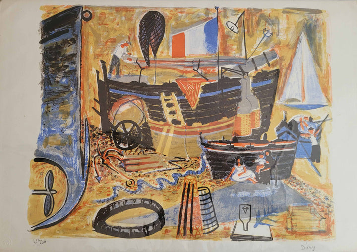 Le Port by Dany - 15 X 23 Inches (Lithographie Originale, Numbered & Signed) 43/220