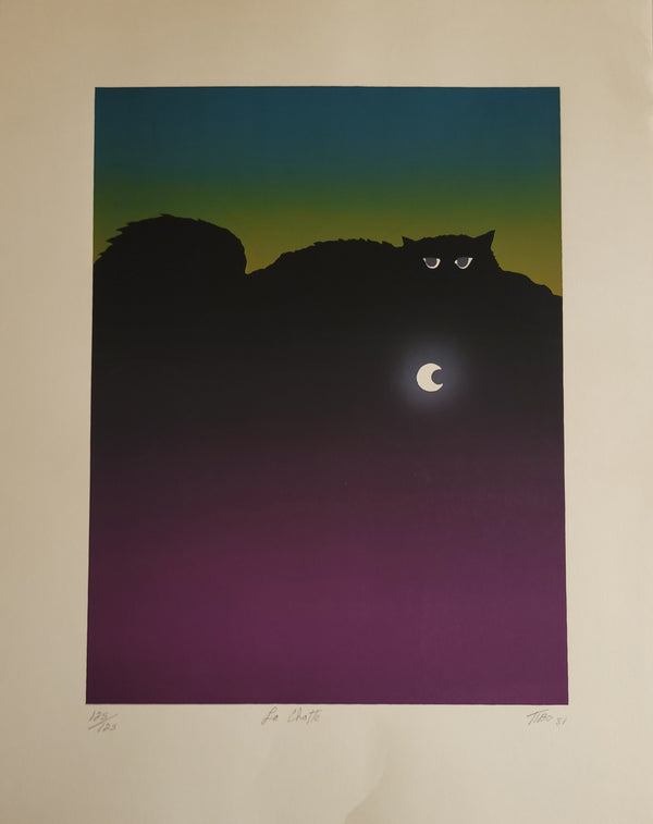 La Chatte, 1981 by Tibo - 23 X 29 Inches (Litho Numbered & Signed) 6/125
