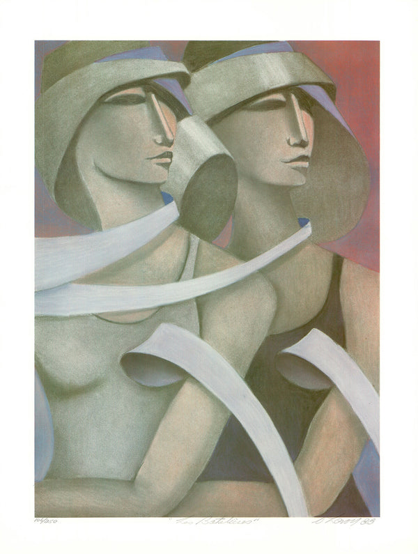 Les Batelières, 1988 by Daniel Lavoie - 20 X 25 Inches (Lithograph Titled, Numbered & Signed) 106/250
