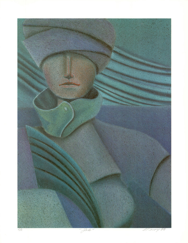 Jade, 1988 by Daniel Lavoie - 20 X 25 Inches (Lithograph Titled, Numbered & Signed) E.A.