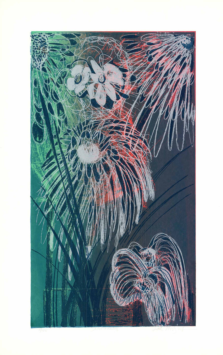 Just Flowers by Peter Markgraf - 26 X 40 Inches (Original Serigraph Titled, Numbered & Signed) 03/100
