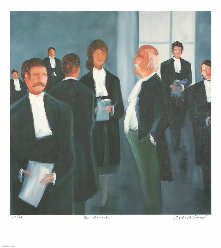 The Lawyers by Gilles A. Trudel - 20 X 22 Inches (Lithograph Numbered & Signed) 37/480