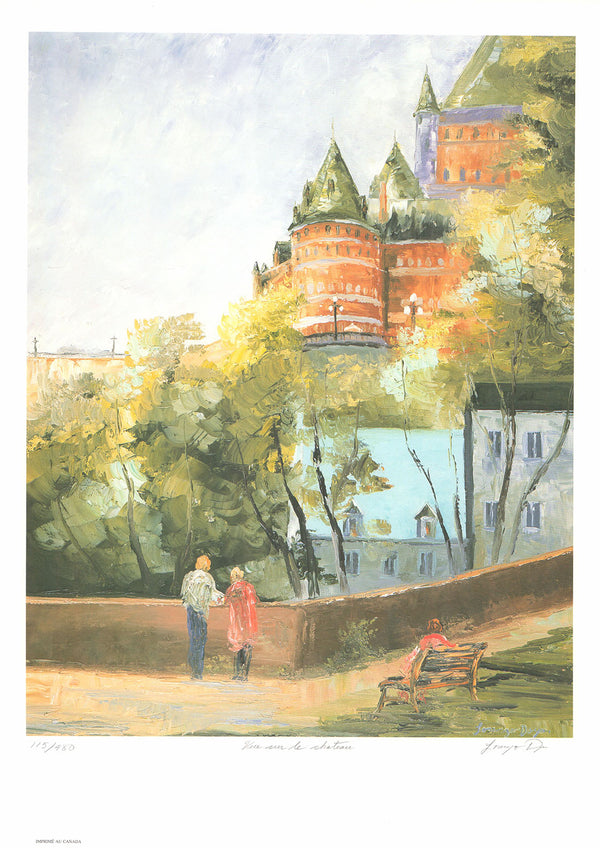Vue sur le Chateau by Lorenzo Doyon - 17 X 23 Inches (Lithography Numbered & Signed) 115/480