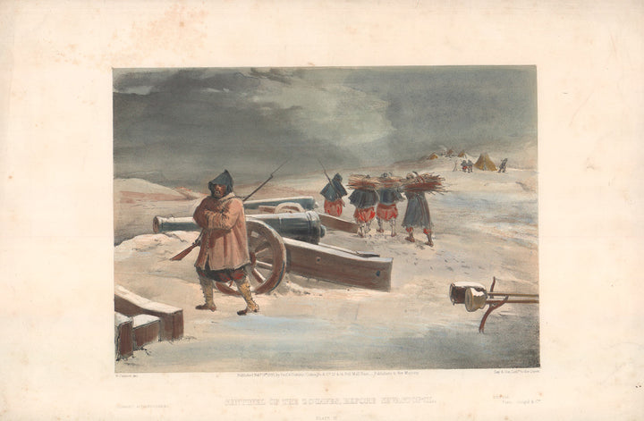 Sentinel of the Zouaves, Before Sevastopol by William Sampson - 15 X 22 Inches (Lithograph)