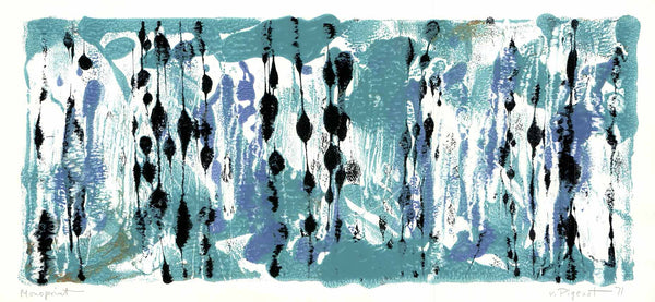 Monoprint # IV, 1971 by Traudl Pigenot-Markgraf - 12 X 26 Inches (Silkscreen / Serigraph)