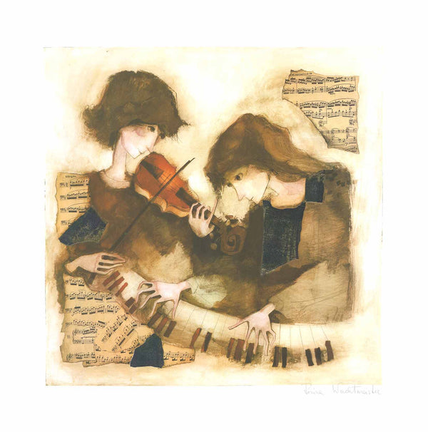 Sonata by Rosina Wachtmeister  - 24 X 24 Inches (Lithograph Signed)