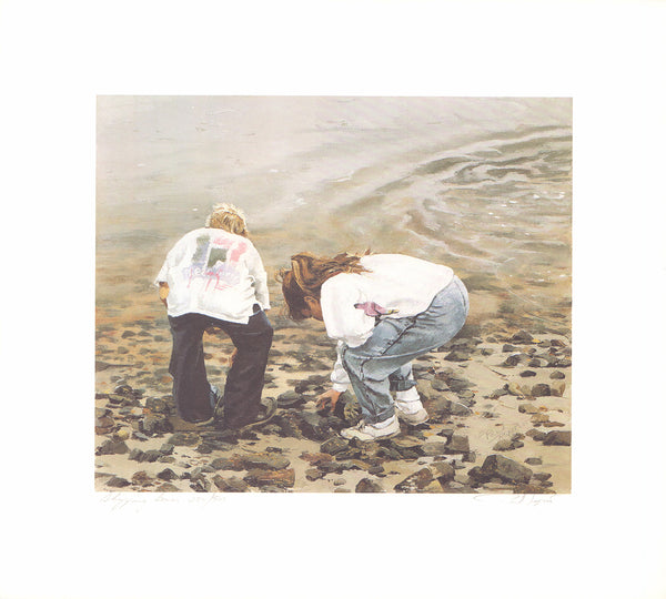 Skipping Stones, 1988 by Paul Rupert - 16 X 17 Inches (Offset Lithograph Signed and Numbered, Titled) 279/1500