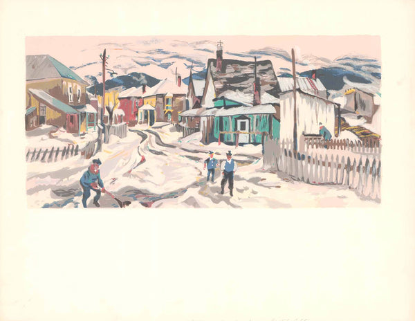 Quebec, Village Scene by Cloutier - 20 X 26 Inches (Lithograph)