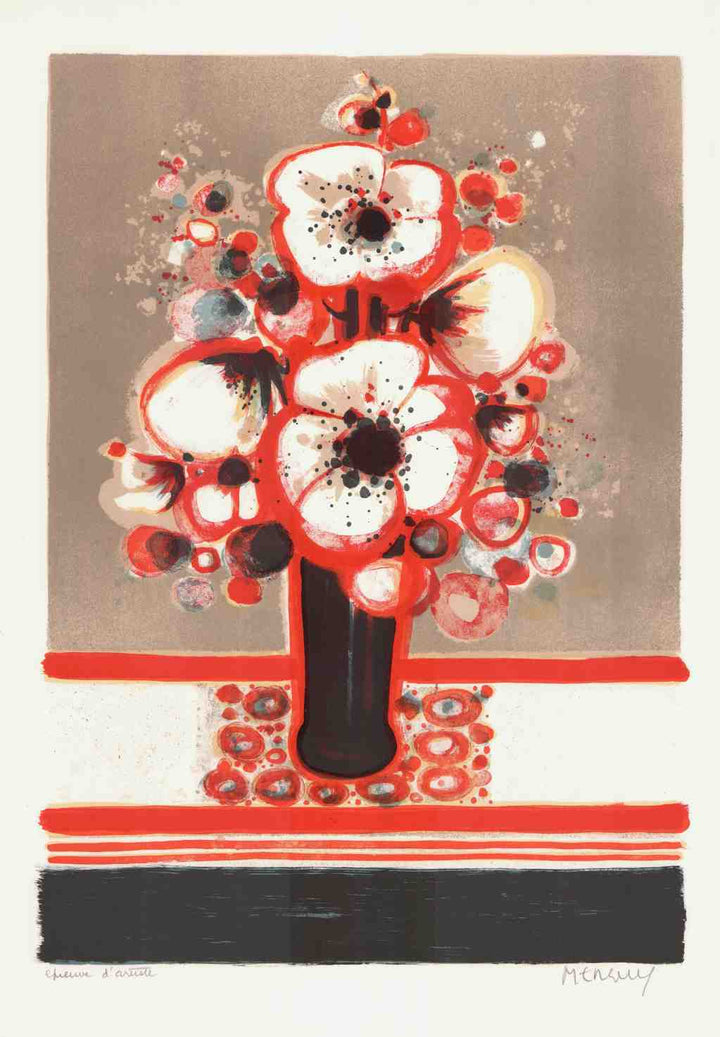 Le Pot de Fleur by Frédéric Menguy - 21 X 30 Inches (Signed Lithograph in Pencil)