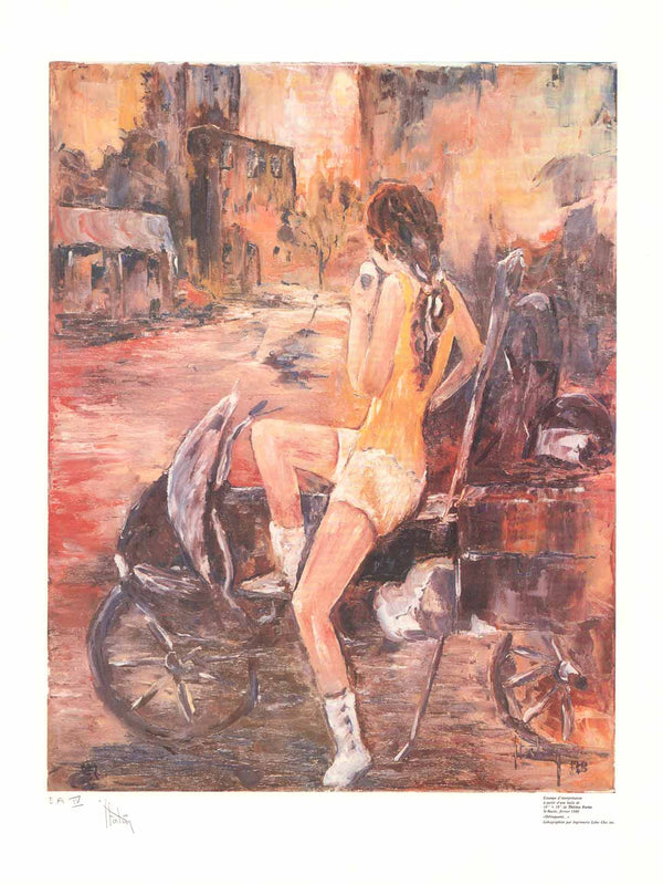 Delinquante, 1988 by Therese Fortin - 18 X 23 Inches (Lithograph Numbered & Signed) E. A.