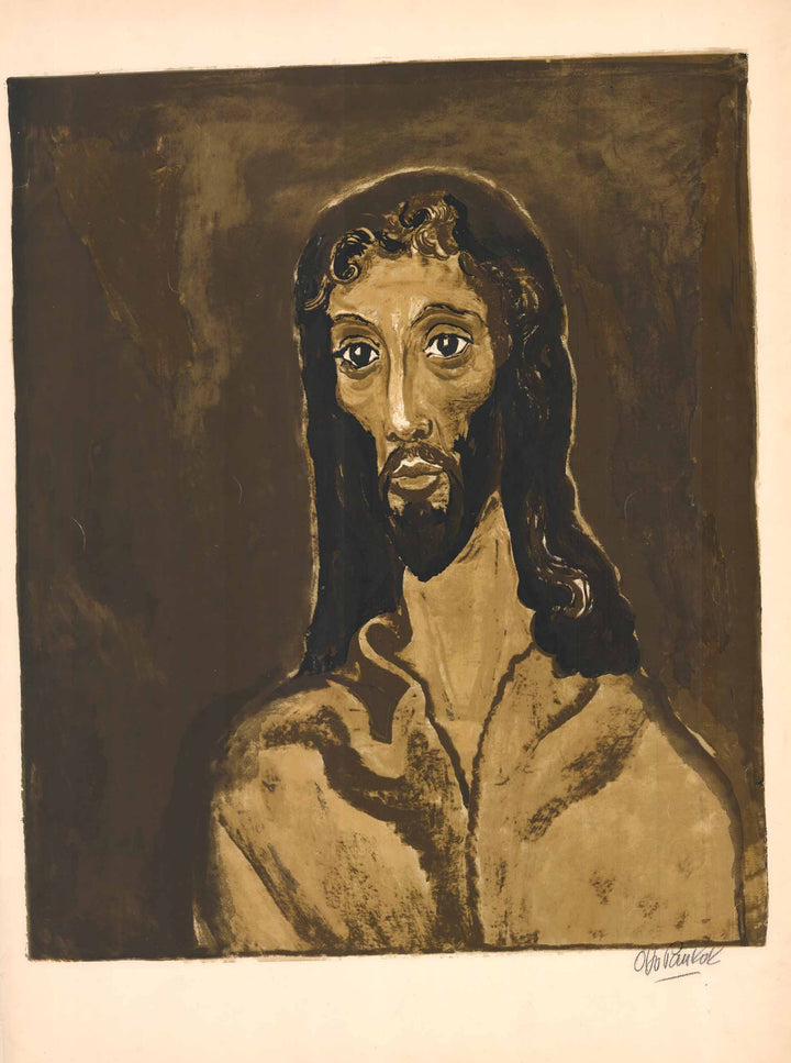 Jesus by Otto Pankok - 28 X 38 Inches (Lithography Signed)