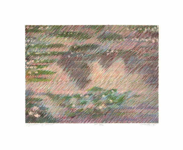 Reflections of Monet, 1982 by Marcus Uzilevsky - 21 X 26 inches (Lithograph Titled, Numbered & Signed) A.P. 22/36