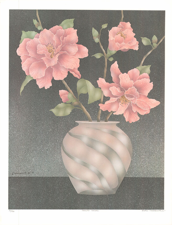 Camellia Nouveau, 1982 by Justin Coopersmith - 20 X 26 Inches (Lithograph Numbered, Titled and Signed) 57/550