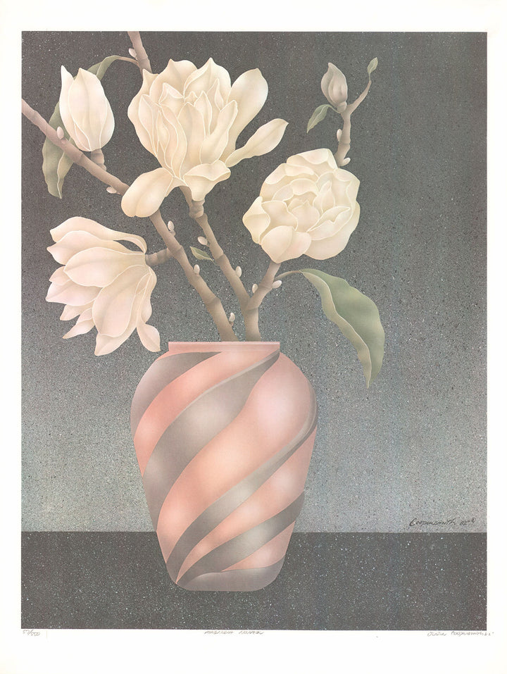 Magnolia Nouveau, 1982 by Justin Coopersmith - 20 X 26 Inches (Lithograph Numbered, Titled and Signed) 57/550
