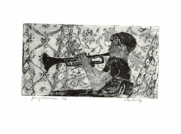Young Musician by Rita Briansky - 11 X 15 Inches (Lithograph Numbered & Signed) A.P.