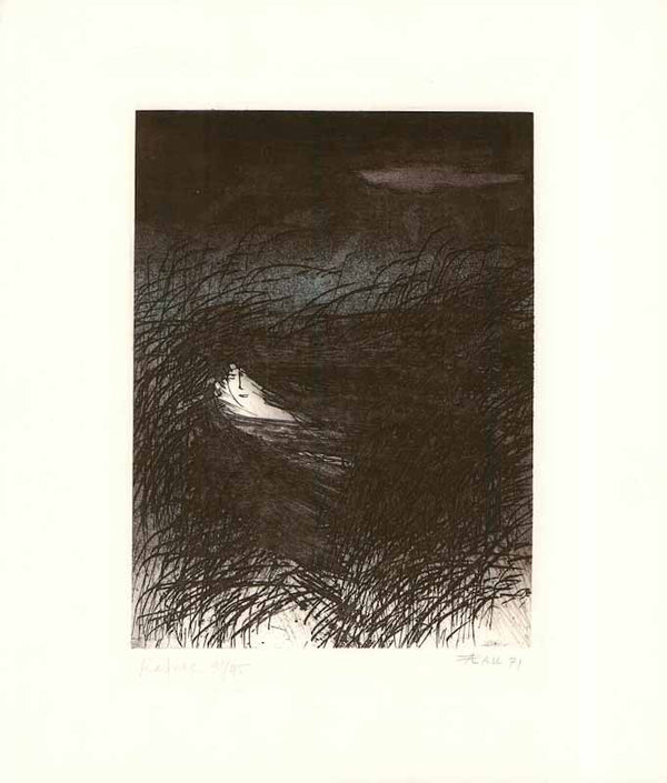 Refuge, 1971 by Tim Yum Lau - 15 X 17 Inches (Etching Titled, Numbered & Signed) 41/95
