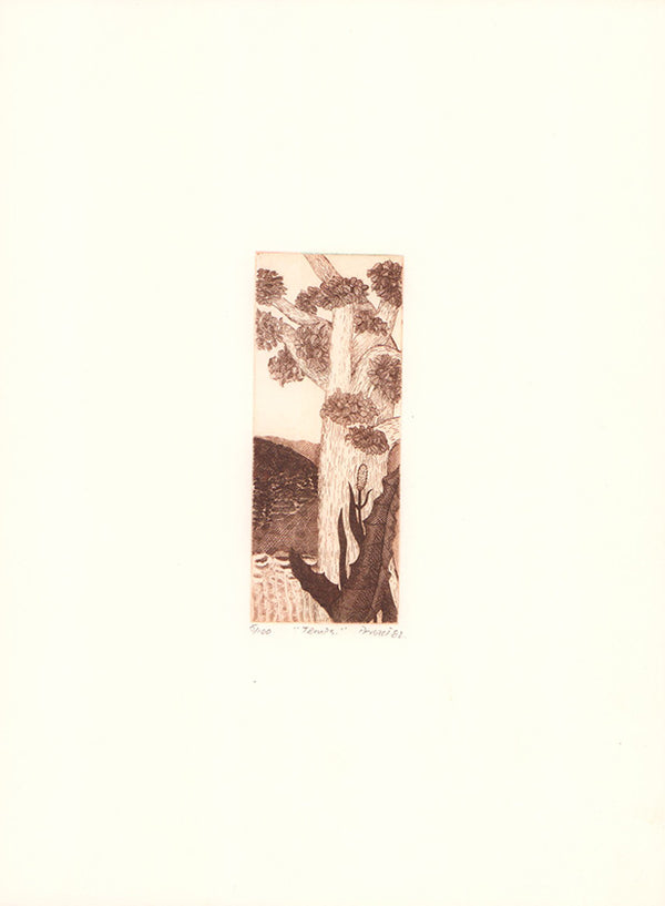 Temps, 1982 by Michelle Parrot - 9 X 12 Inches (Etching Titled, Emboss, Numbered & Signed) 5/100
