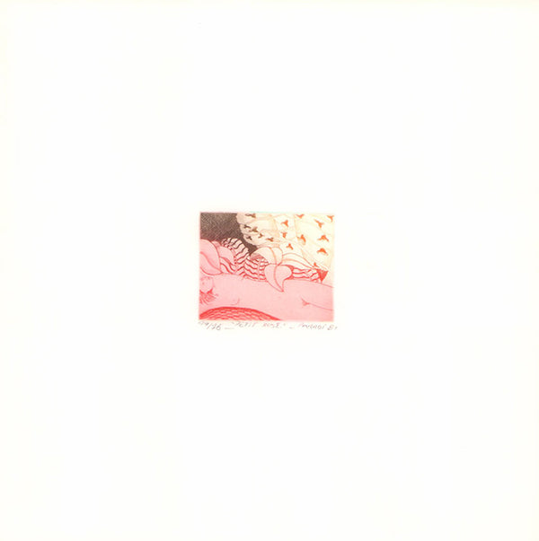 Petite Rose, 1981 by Michelle Parrot - 10 X 10 Inches (Etching Titled, Emboss, Numbered & Signed) 49/75