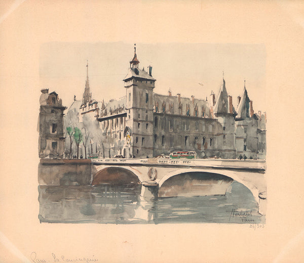 Paris - La Conciergerie by Franz Herbelot - 13 X 15 Inches (Lithograph Numbered & Signed) 26/303