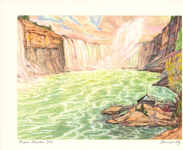 Niagara Falls by Nicholas Hornansky - 16 X 20 Inches (Lithograph Signed)