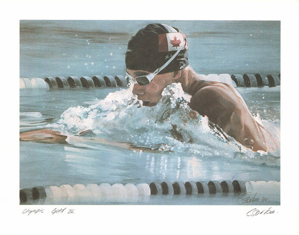 Olympic Gold III, 1984 by Steven Csorba  - 11 X 14 Inches (Lithograph Signed)
