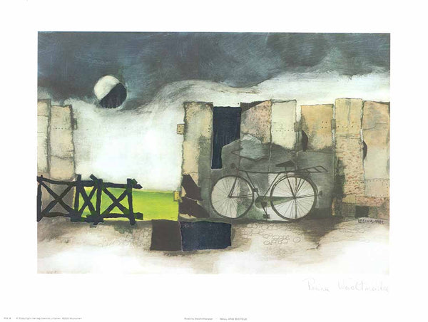 Wall and Bicycle by Rosina Wachtmeister  - 12 X 16 Inches (Lithograph Signed)