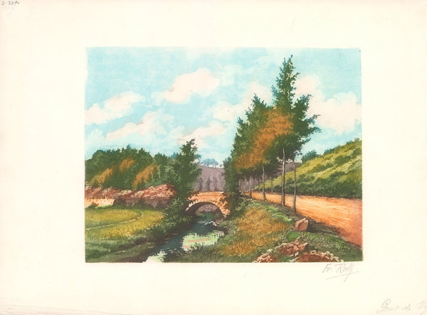 Pont de Veyle by Francis Roth  - 13 X 18 Inches (Lithograph Signed)