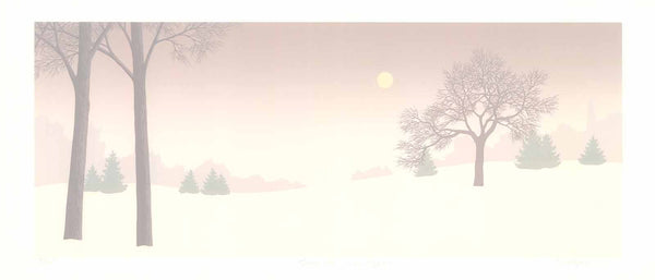 L Hiver dans mon Pays by Girard - 10 X 23 Inches (Lithograph Numbered & Signed) 5/105