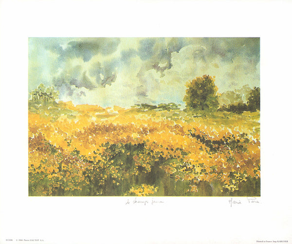 Le Champs Jaune by Marie Para - 10 X 13 Inches (Lithograph Signed)