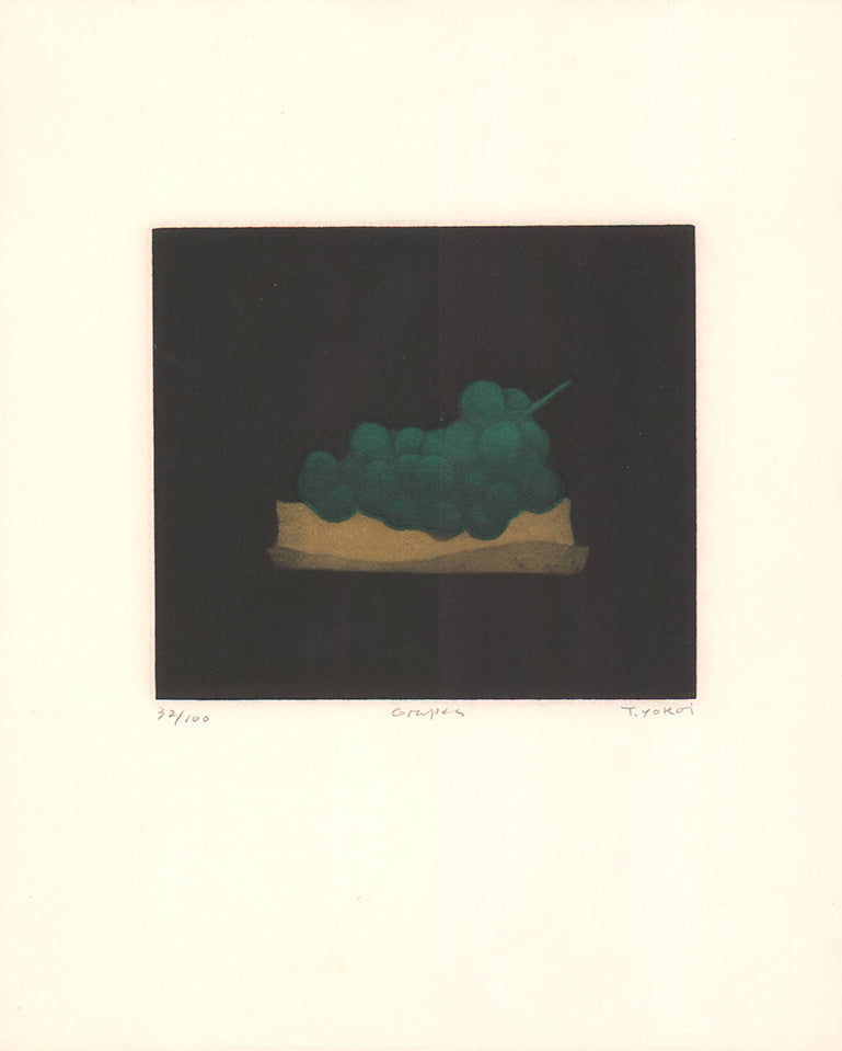 Grapes by Tomoe Yokoi - 11 X 14 Inches (Original Etching, Numbered