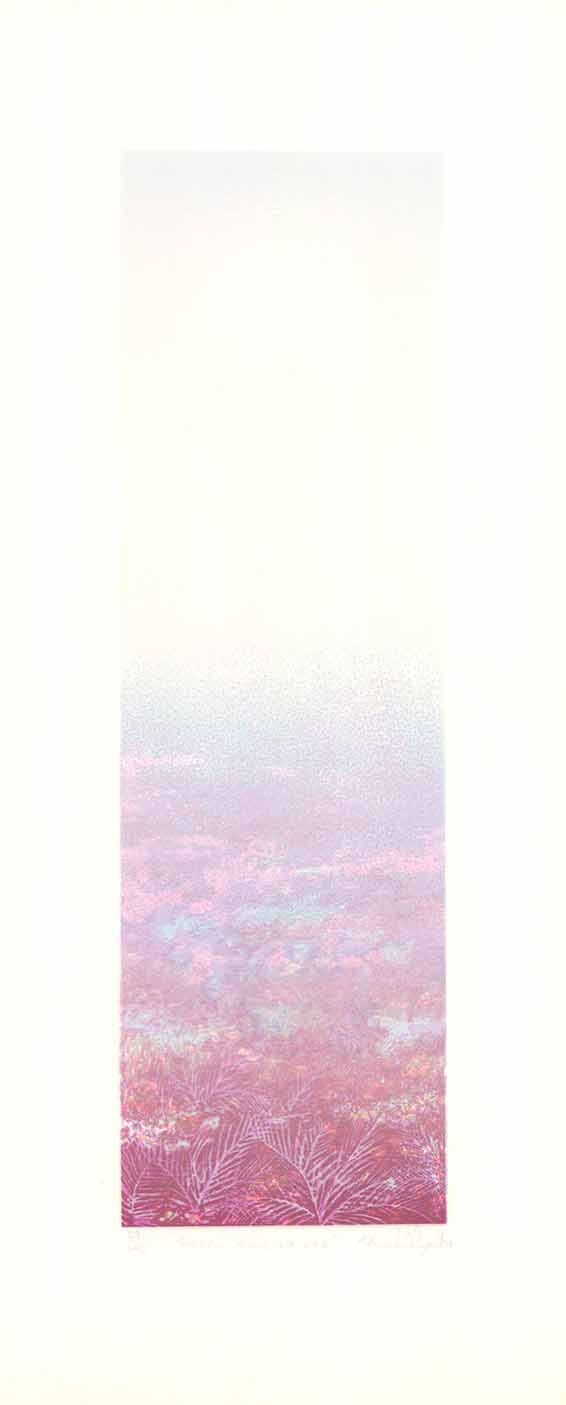 Soleil sous la Mer, 1979 by Michel Dupont - 9 X 20 Inches (Etching Numbered & Signed) 69/140