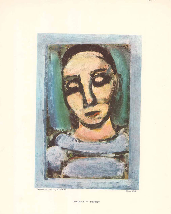 Pierrot by Georges Henri Rouault - 15 X 18 Inches (Silkscreen / Serigraph)