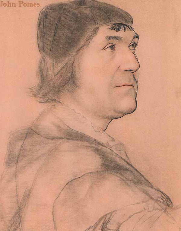 John Poines by Hans Holbein - 9 X 12 Inches (Silkscreen / Serigraph)