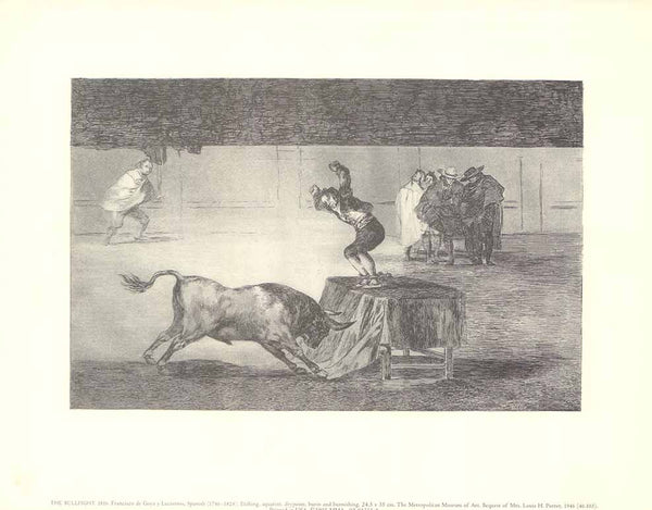 The Bullfight, 1816 by Francisco de Goya - 11 X 14 Inches (Offset Lithograph Fine Art Print)