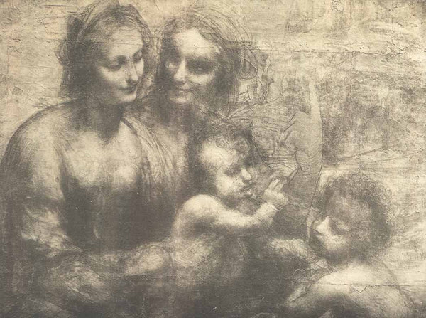 La Vergine et St Anna by Leonardo Da Vinci - 11 X 15 Inches (Offset Lithograph Fine Art Print)