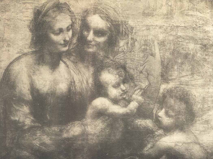 La Vergine et St Anna by Leonardo Da Vinci - 11 X 15 Inches (Offset Lithograph Fine Art Print)