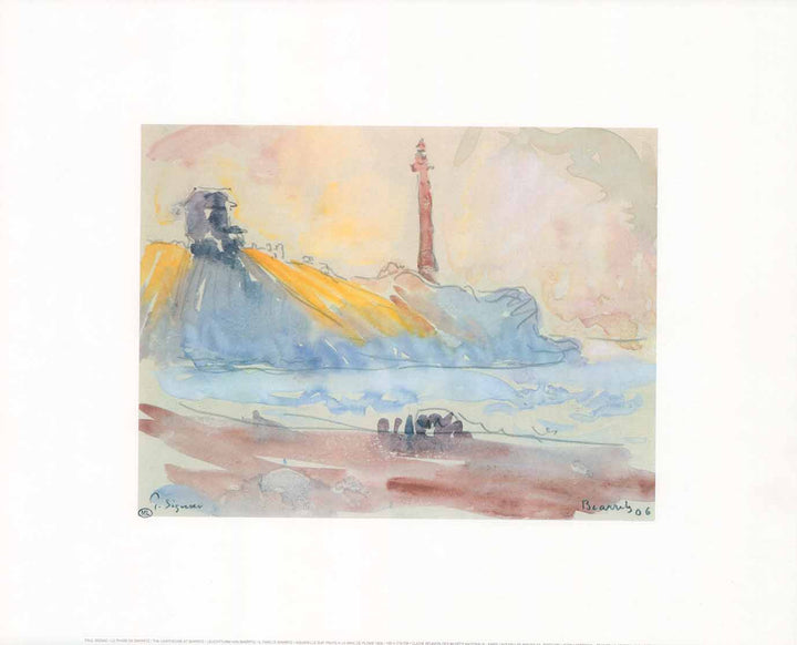 Le Phare de Biarritz, 1906 by Paul Signac - 16 X 20 Inches (Lithograph Signed)