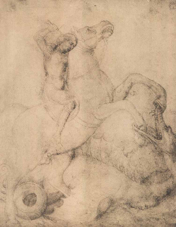 San Giorgio che Uccide il Drago by Jacopo Bellini - 11 X 14 Inches (Offset Lithograph Fine Art Print)