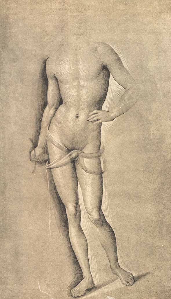 David by Andrea del Verrocchio - 9 X 15 Inches (Offset Lithograph Fine Art Print)