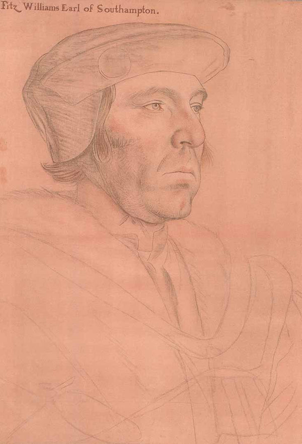 Fitz Williams Earl of Southampton by Hans Holbein - 11 X 15 Inches (Silkscreen / Serigraph)