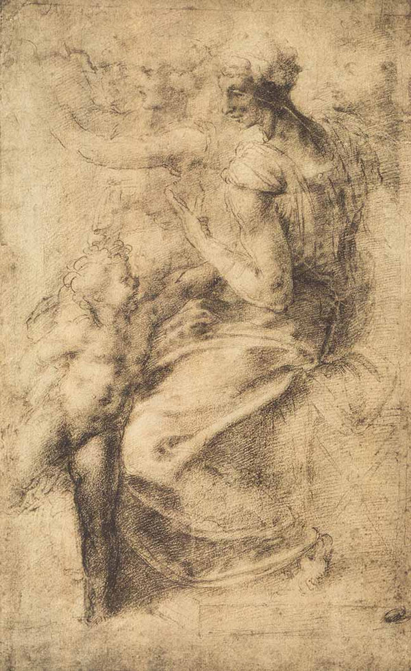 Donna e Fanciullo by Michelangelo Buonarroti - 10 X 15 Inches (Art Print)