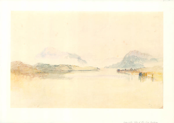 Lake Lucerne, 1830 by Joseph Mallord William Turner - 13 X 17 Inches (Offset Lithograph)